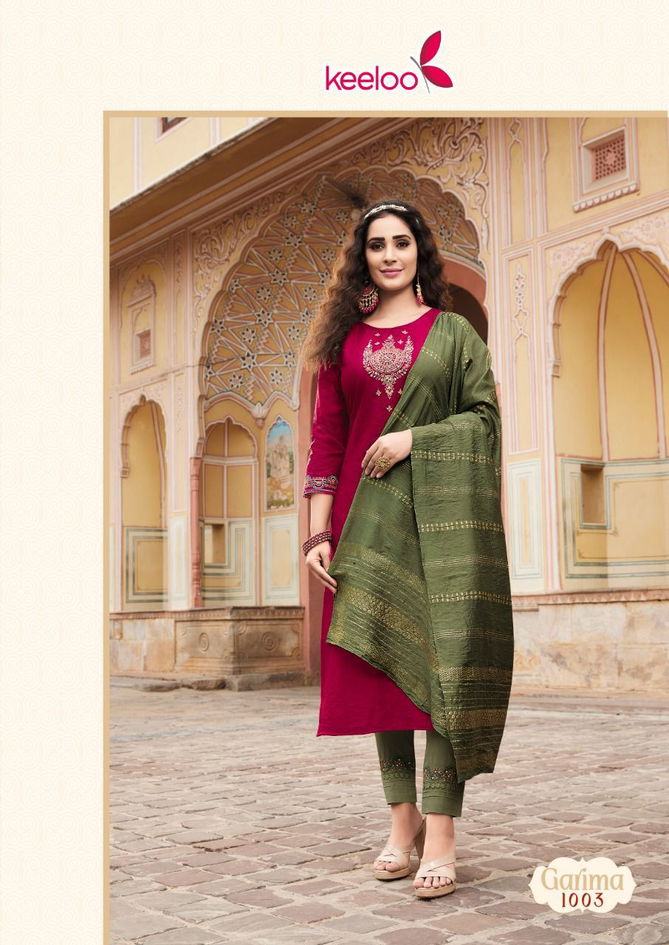 Keeloo Garima Festive Wear Wholesale Kurti With Bottom Dupatta Collection 